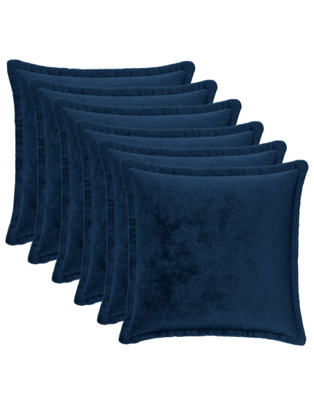 Federa 6 pz HOUTEN Blu navy 30 x 30 cm Flanella