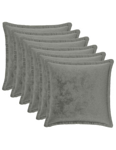 Federa 6 pz HOUTEN Grigio Scuro 30 x 30 cm Flanella 2