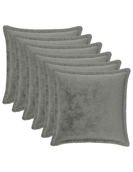 Federa 6 pz HOUTEN Grigio Scuro 30 x 30 cm Flanella