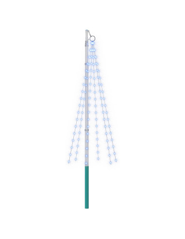 Luci per albero di Natale con picchetti e asta per bandiera