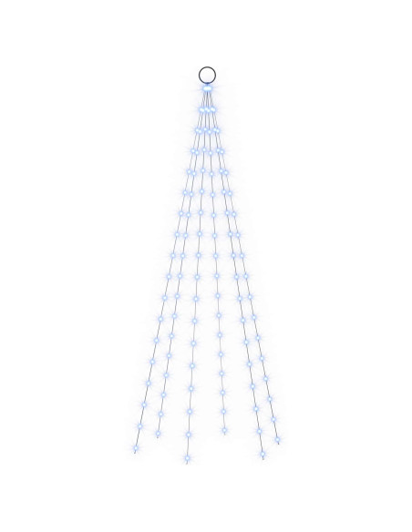Luci per albero di Natale con picchetti e asta per bandiera