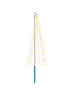 Luci per albero di Natale con picchetti e asta per bandiera 2