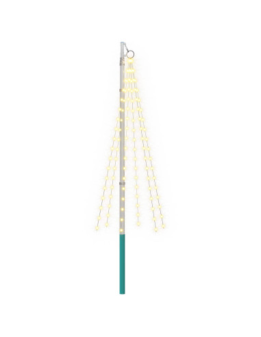 Luci per albero di Natale con picchetti e asta per bandiera