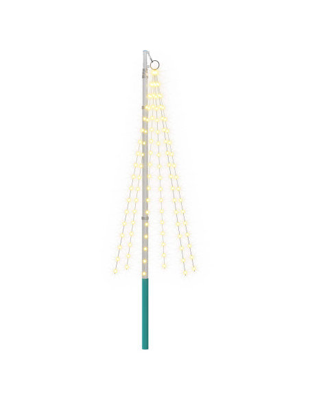 Luci per albero di Natale con picchetti e asta per bandiera