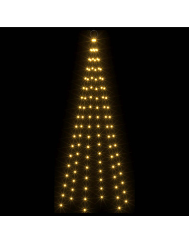 Luci per albero di Natale con picchetti e asta per bandiera
