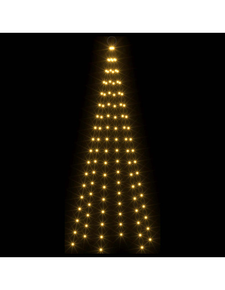 Luci per albero di Natale con picchetti e asta per bandiera
