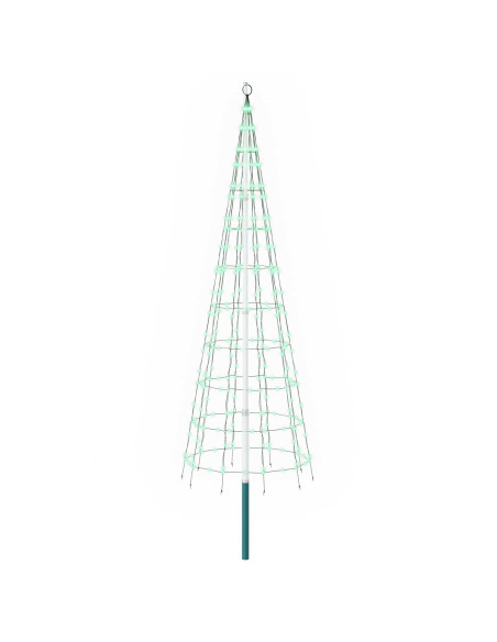 Luci per albero di Natale con picchetti e asta per bandiera