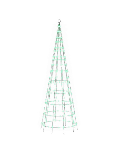 Luci per albero di Natale con picchetti e asta per bandiera