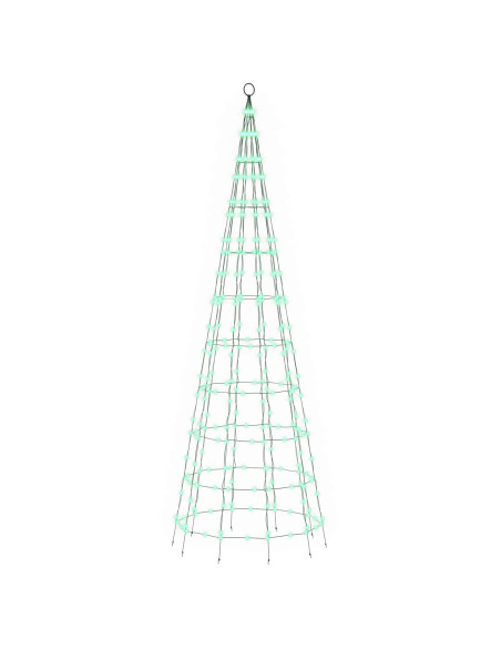 Luci per albero di Natale con picchetti e asta per bandiera