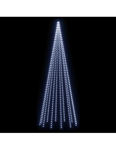 Luci per albero di Natale con picchetti e asta per bandiera