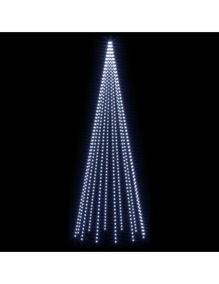 Luci per albero di Natale con picchetti e asta per bandiera