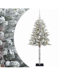 Albero di Natale Artificiale con Palline 150 cm 150 LED 2