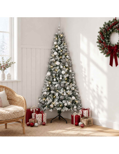 Albero di Natale artificiale con palline 120 cm 150 LED