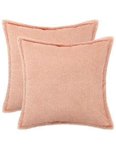 Federa 2 pz HOUTEN Rosa 30 x 30 cm Bouclé 2