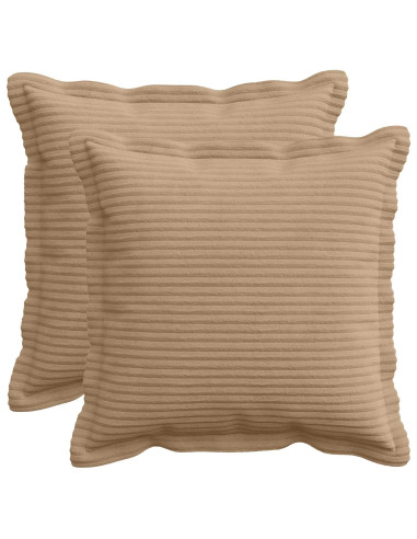 Federa 2 pz HOUTEN Marrone 30 x 30 cm corduroy