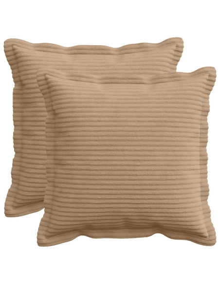 Federa 2 pz HOUTEN Marrone 30 x 30 cm corduroy