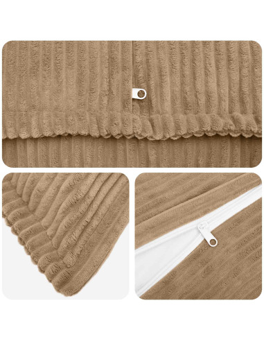 Federa 2 pz HOUTEN Marrone 30 x 30 cm corduroy