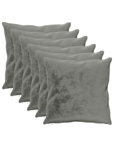 Federa 6 pz HEERLEN Grigio Scuro 80 x 80 cm Flanella 2