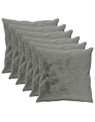 Federa 6 pz HEERLEN Grigio Scuro 80 x 80 cm Flanella