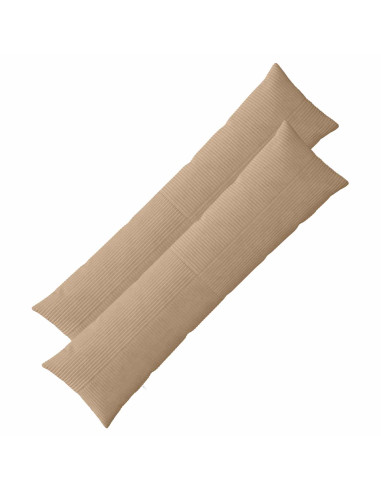 Federa 2 pz ALMELO Marrone 40 x 145 cm corduroy