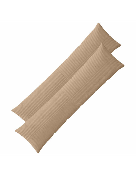 Federa 2 pz ALMELO Marrone 40 x 145 cm corduroy