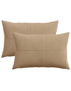 Federa 2 pz ALMELO Marrone 40 x 60 cm corduroy 2
