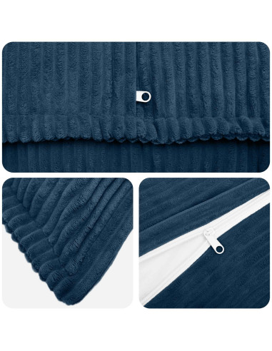 Federa 2 pz HOUTEN Blu navy 30 x 30 cm corduroy