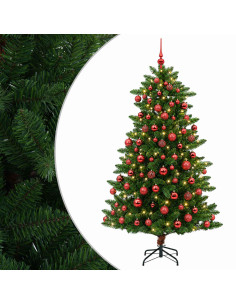 Albero di Natale Artificiale con Palline 210 cm 300 LED