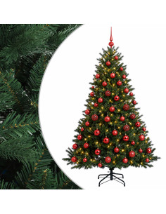Albero di Natale artificiale con palline 240 cm 300 LED
