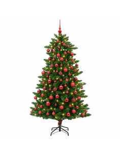 Albero di Natale Artificiale con Palline 210 cm 300 LED 2