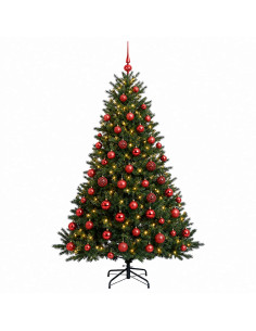 Albero di Natale artificiale con palline 180 cm 300 LED 2