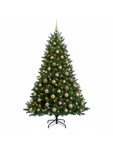 Albero di Natale artificiale con palline 240 cm 300 LED