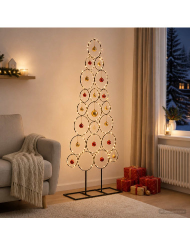 Albero di Natale in metallo con supporto KUOPIO 125 cm Acciaio