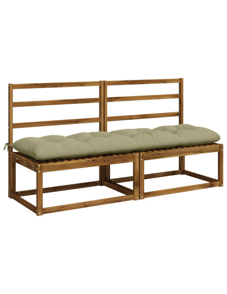 Cuscini per Panchina VIANEN 2 pz 100% Poliestere Verde chiaro
