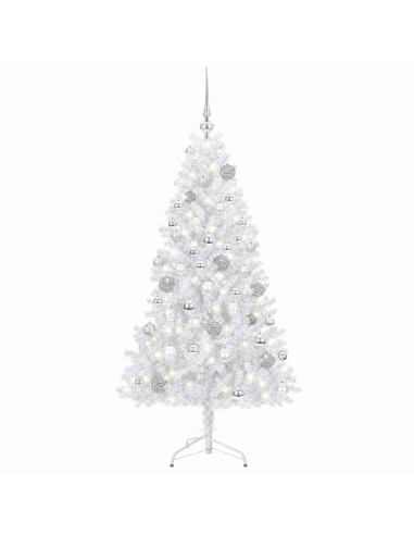 Albero di Natale artificiale con palline 210 cm 300 LED