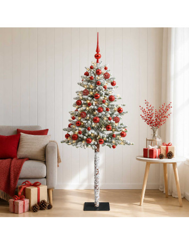 Albero di Natale Artificiale con Palline 120 cm 150 LED