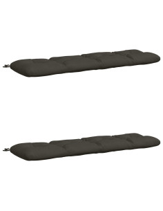 Cuscini per Panchina VIANEN 2 pz 100% Poliestere Antracite 2