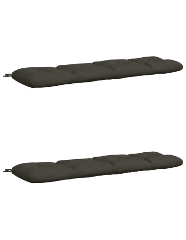 Cuscini per Panchina VIANEN 2 pz 100% Poliestere Antracite