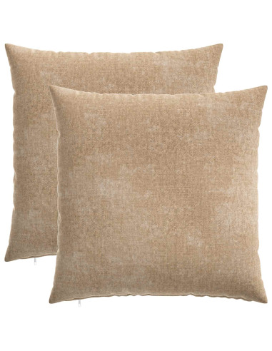 Federa 2 pz HEERLEN Tortora 80 x 80 cm Tessuto Chenille
