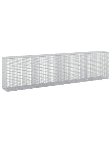 Gabione con Filo da 5 mm e Rete da 5x2,5 cm 400x50x100 cm