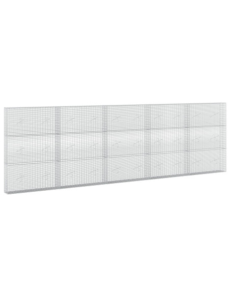 Gabione con Filo da 5 mm e Rete da 5x2,5 cm 500x20x150 cm