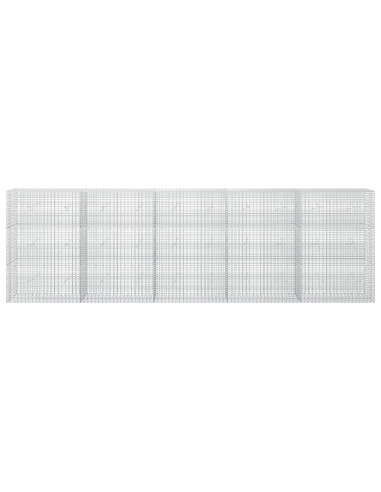 Gabione con Filo da 5 mm e Rete da 5x2,5 cm 500x20x150 cm