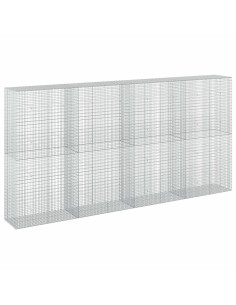 Gabione con Filo da 5 mm e Rete da 5x2,5 cm 400x50x200 cm 2
