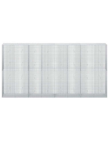 Gabione con Filo da 5 mm e Rete da 5x2,5 cm 400x50x200 cm