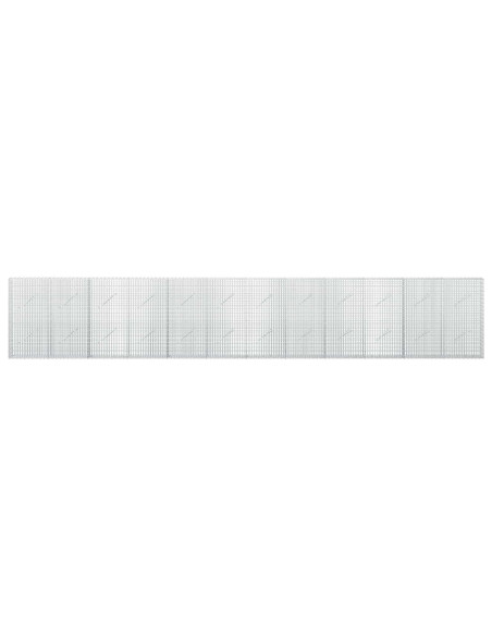 Gabione con Filo da 5 mm e Rete da 5x2,5 cm 600x10x100 cm