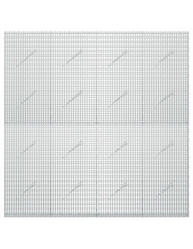 Gabione con Filo da 5 mm e Rete da 5x2,5 cm 200x10x200 cm