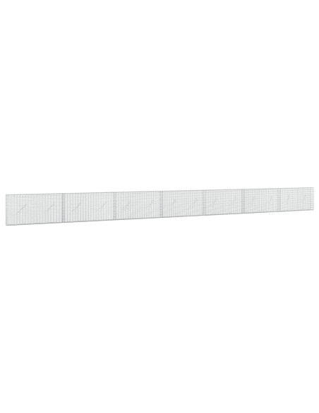 Gabione con Filo da 5 mm e Rete da 5x2,5 cm 700x10x50 cm