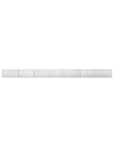 Gabione con Filo da 5 mm e Rete da 5x2,5 cm 700x10x50 cm