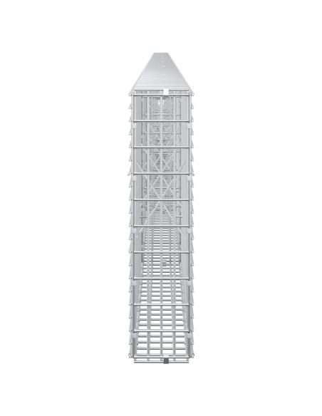 Gabione con Filo da 5 mm e Rete da 5x2,5 cm 700x10x50 cm