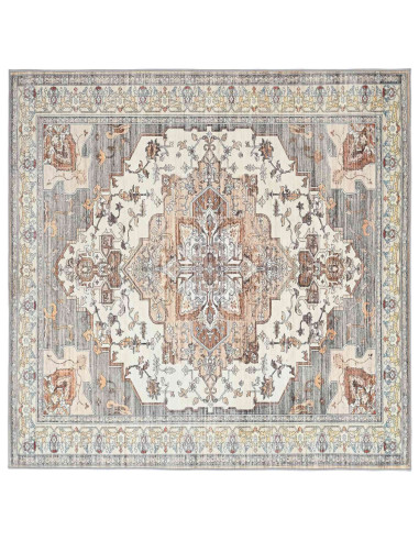 Tappeto ORIZ Marrone 200 x 200 cm 100% Poliestere